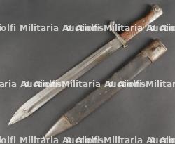 Baïonnette allemande 98-05 fourreau cuir. German Bayonet 98/05 with Leather Scabbard — photo 2