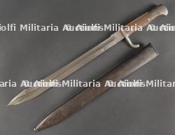 Baïonnette allemande 98-05 à dents de scie meulées. German Bayonet 98/05, Ground Sawback