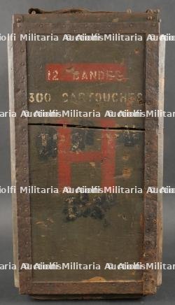 Caisse pour bandes de mitrailleuse française Hotchkiss régimentée au 122e Territorial. French Hotchkiss Machine Gun Belt Box, Marked 122nd Territorial Regiment — photo 5