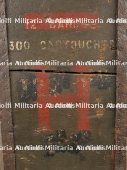 Caisse pour bandes de mitrailleuse française Hotchkiss régimentée au 122e Territorial. French Hotchkiss Machine Gun Belt Box, Marked 122nd Territorial Regiment — photo 6