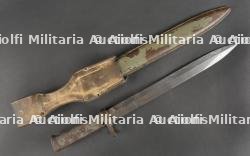Baïonnette ersatz allemande fourreau FAG feldgrau. German Ersatz Bayonet with Field-Grey FAG Scabbard — miniature 2