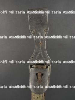 Baïonnette ersatz allemande fourreau FAG feldgrau. German Ersatz Bayonet with Field-Grey FAG Scabbard — miniature 3