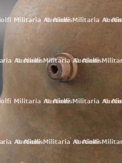 Casque allemand Stahlhelm M1916 avec sa jugulaire. German M1916 Stahlhelm with Chinstrap — photo 8