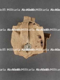 Pochette allemande en toile pour cartouche filtrante anti-gaz. German Canvas Pouch for Gas Mask Filter Cartridge — miniature 5