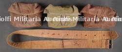 Ceinturon et cartouchières français ersatz en toile. French Ersatz Canvas Belt and Cartridge Pouches