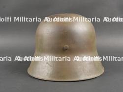 Casque allemand Stahlhelm M1916 avec impact. German M1916 Stahlhelm with Impact — miniature 4