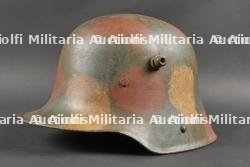 Casque allemand Stahlhelm M1916 camouflé. German M1916 Camouflaged Stahlhelm — photo 1