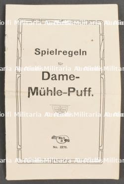 Jeu de pions de tranchée allemand avec croix de fer sur le couvercle. German Trench Game Set with Iron Cross on Lid — miniature 2