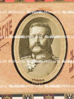 Grande boîte à cigares à l'effigie du Maréchal Hindenburg. Large Cigar Box Featuring Marshal Hindenburg — photo 9