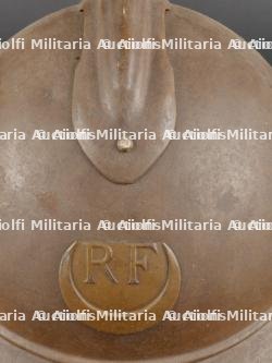 Casque Adrian M1915 moutarde des troupes d'Afrique. Adrian Helmet M1915, Mustard Colour, African Troops — photo 5