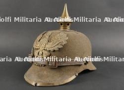 Casque à pointe prussien troupe ersatz en feutre. Prussian Enlisted Man’s Ersatz Felt Pickelhaube — miniature 1