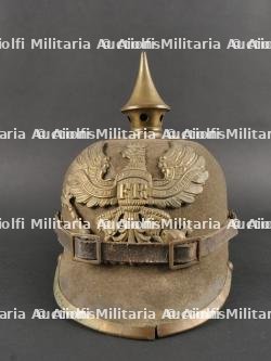 Casque à pointe prussien troupe ersatz en feutre. Prussian Enlisted Man’s Ersatz Felt Pickelhaube — miniature 3