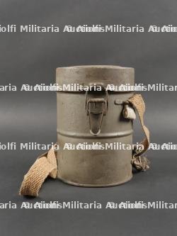 Masque anti-gaz allemand Lederschutzmaske avec filtre anti-arsine dans un superbe boîtier. German Gas Mask Lederschutzmaske with Arsine Filter in Superb Canister — photo 2