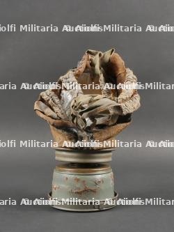 Masque anti-gaz allemand Lederschutzmaske avec filtre anti-arsine dans un superbe boîtier. German Gas Mask Lederschutzmaske with Arsine Filter in Superb Canister — photo 13