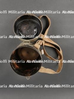 Masque anti-gaz allemand Lederschutzmaske avec filtre anti-arsine dans un superbe boîtier. German Gas Mask Lederschutzmaske with Arsine Filter in Superb Canister — photo 20