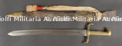 Glaive d'artillerie allemand avec porte fourreau et dragonne. German Artillery Short Sword with Frog and Knot