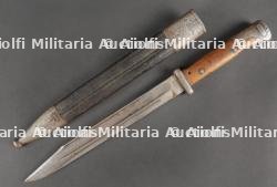 Baïonnette allemande 84-98 1er type régimentée au RJR36. German Bayonet 84/98 First Type, Regimentally Marked RJR36