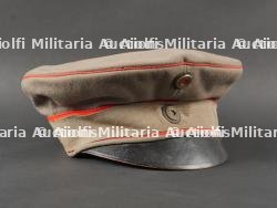 Schirmmütze M1910 feldgrau d'officier Prussien avec bande de camouflage. Prussian Officer’s Schirmmütze M1910, Field-Grey with Camouflage Band — miniature 2