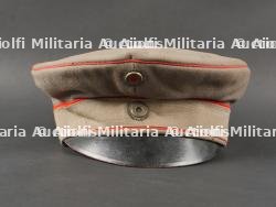 Schirmmütze M1910 feldgrau d'officier Prussien avec bande de camouflage. Prussian Officer’s Schirmmütze M1910, Field-Grey with Camouflage Band — miniature 3