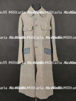 Capote Poiret bleu horizon modifiée 1915. Blue Horizon Poiret Greatcoat, Modified 1915 Pattern — photo 1