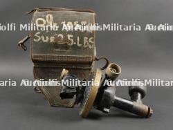 Optique d'artillerie anglais daté 1913 dans son étui cuir. British Artillery Optical Sight Dated 1913 in Leather Case