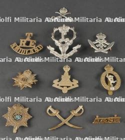 Lot d'insignes anglais et empire britannique dont le title T-RE-N.MIDLAND. Lot of British and Empire Insignia Including the T-RE-N.MIDLAND Title