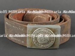 Ceinturon allemand et boucle Prusse M1915 d'un artilleur à pied. German Belt and Prussian Buckle M1915, Foot Artillery