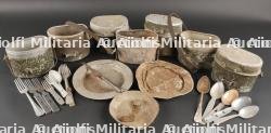 Lot de gamelles et couverts allemands
