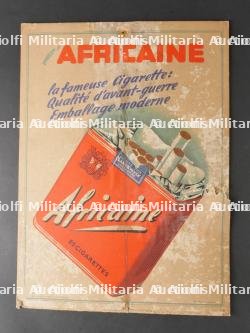 Publicité cigarettes l'Africaine. dvertising poster for L’Africaine cigarettes