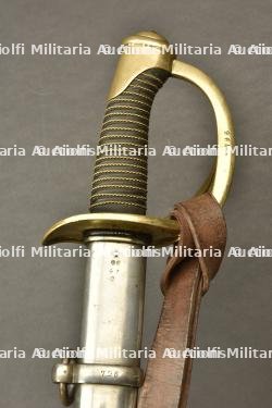 Sabre français troupe M1822 de cavalerie légère avec sa dragonne. French M1822 enlisted light cavalry sabre with sword knot. — photo 5