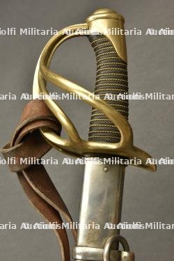 Sabre français troupe M1822 de cavalerie légère avec sa dragonne. French M1822 enlisted light cavalry sabre with sword knot. — miniature 9