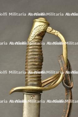 Sabre d'officier de cavalerie francais modèle 1854 avec dragonne sifflet. French M1854 cavalry officer sabre with whistle sword knot. — photo 6