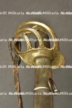 Sabre d'officier de cavalerie francais modèle 1854 avec dragonne sifflet. French M1854 cavalry officer sabre with whistle sword knot. — photo 8