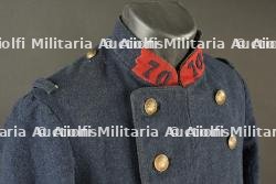 Capote francaise troupe M1877 gris de fer bleuté. French M1877 enlisted greatcoat in bluish iron grey. — miniature 11