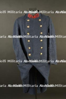 Capote francaise troupe M1877 gris de fer bleuté. French M1877 enlisted greatcoat in bluish iron grey. — miniature 13
