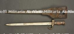 Baïonnette Berthier M1892 avec son porte fourreau. Berthier M1892 bayonet with scabbard frog. — miniature 4