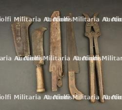 Scie, serpe et pince françaises. French saw, billhook and pliers. — miniature 3