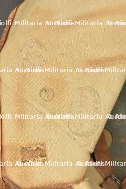 Havresac et musette de pourvoyeur Chauchat. Chauchat light machine gun ammunition carrier backpack and haversack. — photo 3