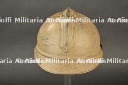 Casque Adrian moutarde des troupes coloniales. Mustard-coloured Adrian helmet of French Colonial Troops. — miniature 4