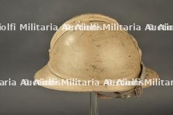 Casque Adrian moutarde des troupes coloniales. Mustard-coloured Adrian helmet of French Colonial Troops. — miniature 5