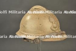 Casque Adrian moutarde des troupes coloniales. Mustard-coloured Adrian helmet of French Colonial Troops. — miniature 6