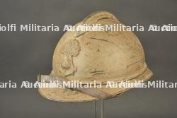 Casque Adrian moutarde des troupes coloniales. Mustard-coloured Adrian helmet of French Colonial Troops. — photo 7