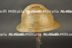 Casque Adrian moutarde du Génie. Mustard-coloured Adrian helmet of French Engineers. — photo 5