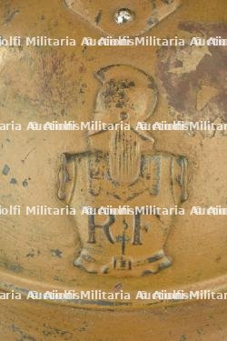 Casque Adrian moutarde du Génie. Mustard-coloured Adrian helmet of French Engineers. — photo 8