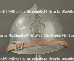 Casque Adrian bleu horizon du Génie. Horizon blue Adrian helmet of French Engineers.
