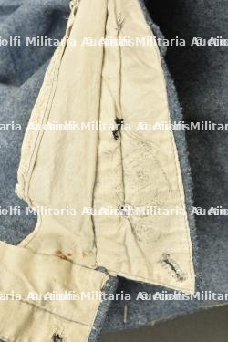 Pantalon culotte français troupe bleu horizon passepoil jonquille. French enlisted horizon blue breeches with daffodil yellow piping. — photo 2