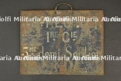 Plaque d'abri du 19e régiment territorial francais. Shelter sign of the French 19th Territorial Infantry Regiment.