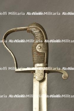 Sabre allemand Blucher de l'artillerie avec porte sabre en cuir. German Blücher artillery sabre with leather sword carrier. — miniature 8