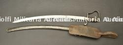 Sabre allemand Blucher de l'artillerie avec porte sabre en cuir. German Blücher artillery sabre with leather sword carrier. — photo 9
