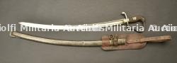 Sabre allemand Blucher de l'artillerie avec porte sabre en cuir. German Blücher artillery sabre with leather sword carrier. — photo 10
